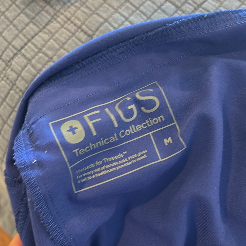 Figs Blue Drawstring Scrub Pants - Picture 5 of 5